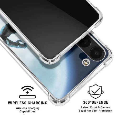 Marvel Black Panther Jumping Through Air Galaxy A13 5G Clear Case