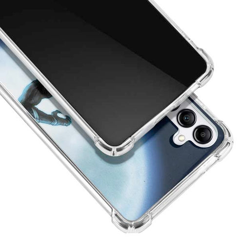 Marvel Black Panther Jumping Through Air Galaxy A14 5G Clear Case