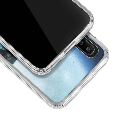 Marvel Black Panther Jumping Through Air Galaxy A20 Clear Case