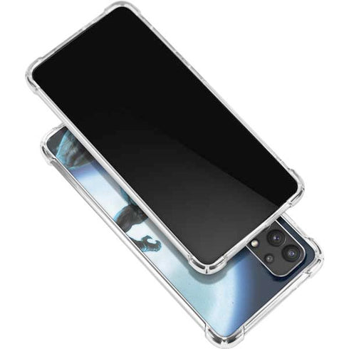 Marvel Black Panther Jumping Through Air Galaxy A32 5G Clear Case