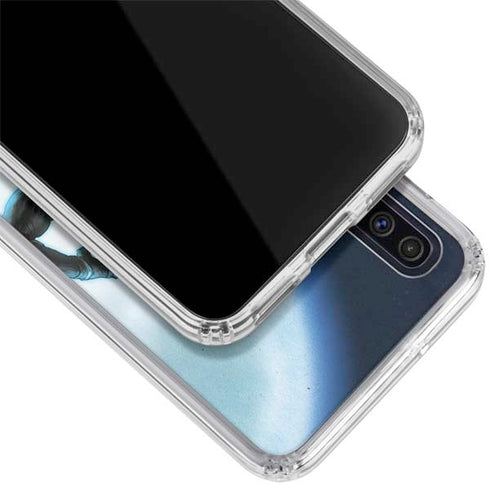 Marvel Black Panther Jumping Through Air Galaxy A50 Clear Case
