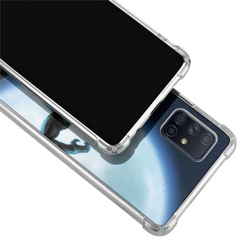 Marvel Black Panther Jumping Through Air Galaxy A51 5G Clear Case