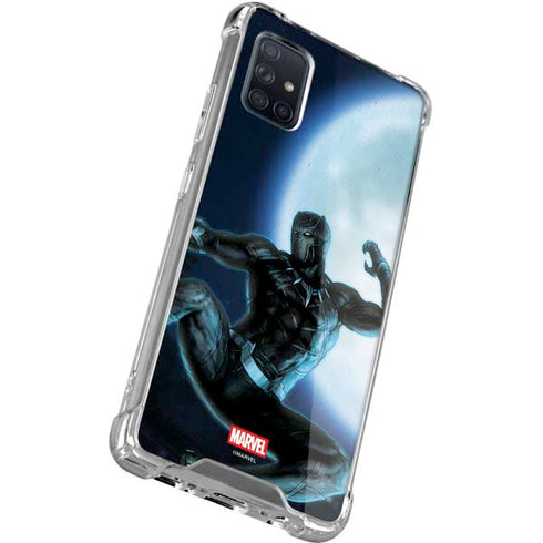Marvel Black Panther Jumping Through Air Galaxy A51 5G Clear Case