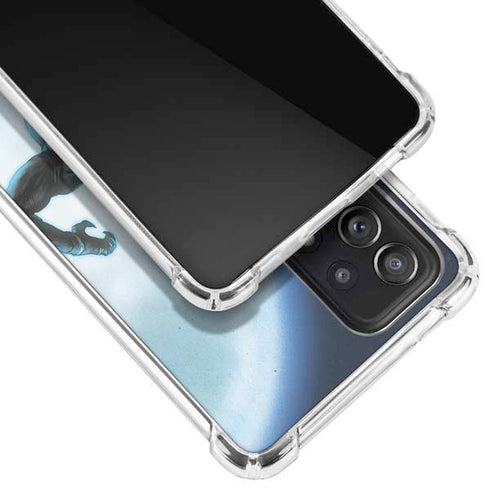 Marvel Black Panther Jumping Through Air Galaxy A52 5G Clear Case