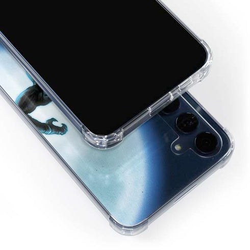 Marvel Black Panther Jumping Through Air Galaxy A55 5G Clear Case