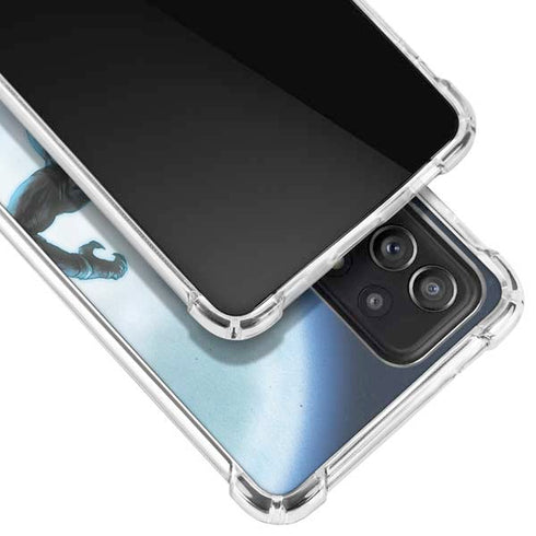 Marvel Black Panther Jumping Through Air Galaxy A72 5G Clear Case