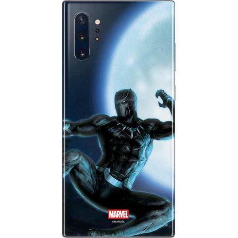 Marvel Black Panther Jumping Through Air Galaxy Note 10 Plus Skin