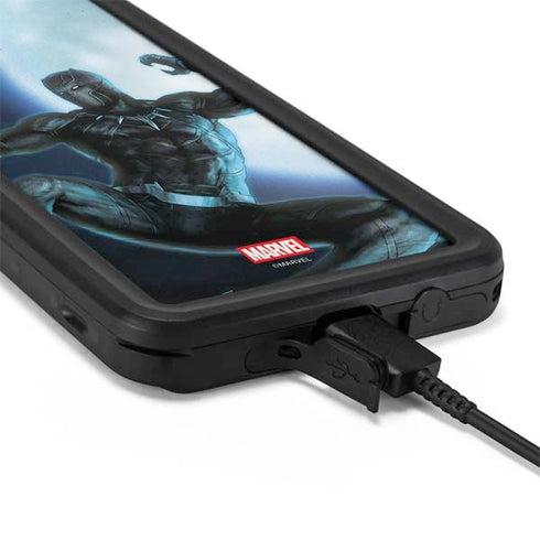 Marvel Black Panther Jumping Through Air Galaxy S20 Waterproof Case