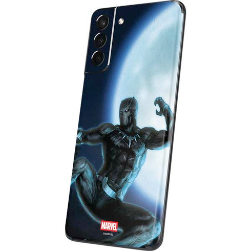 Marvel Black Panther Jumping Through Air Galaxy S21 Plus 5G Skin