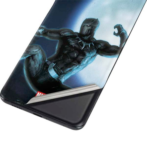 Marvel Black Panther Jumping Through Air Galaxy S21 Plus 5G Skin