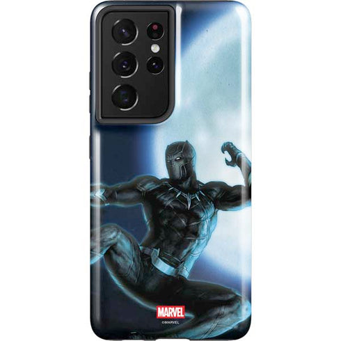 Marvel Black Panther Jumping Through Air Galaxy S21 Ultra 5G Pro Case