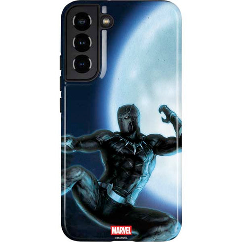 Marvel Black Panther Jumping Through Air Galaxy S22 Plus Pro Case