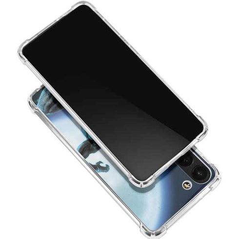 Marvel Black Panther Jumping Through Air Galaxy S23 FE Clear Case