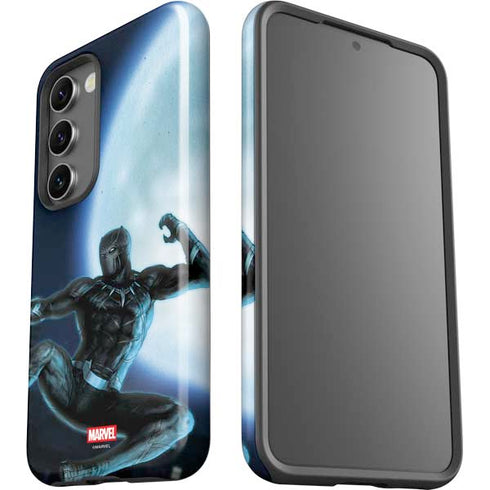 Marvel Black Panther Jumping Through Air Galaxy S23 Plus Pro Case