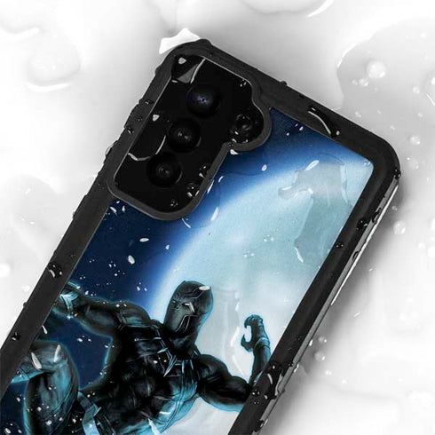 Marvel Black Panther Jumping Through Air Galaxy S23 Plus Waterproof Case