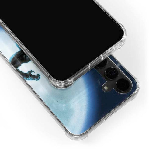 Marvel Black Panther Jumping Through Air Galaxy S24 Plus Clear Case