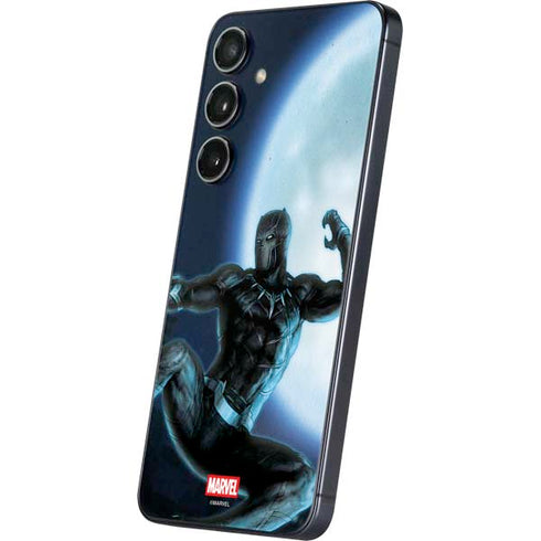 Marvel Black Panther Jumping Through Air Galaxy S24 Plus Skin