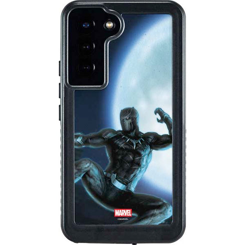 Marvel Black Panther Jumping Through Air Galaxy S24 Plus Waterproof Case