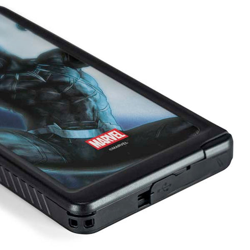 Marvel Black Panther Jumping Through Air Galaxy S24 Ultra Waterproof Case