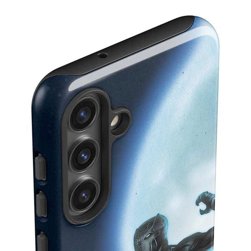 Marvel Black Panther Jumping Through Air Galaxy S25 Plus Impact Case