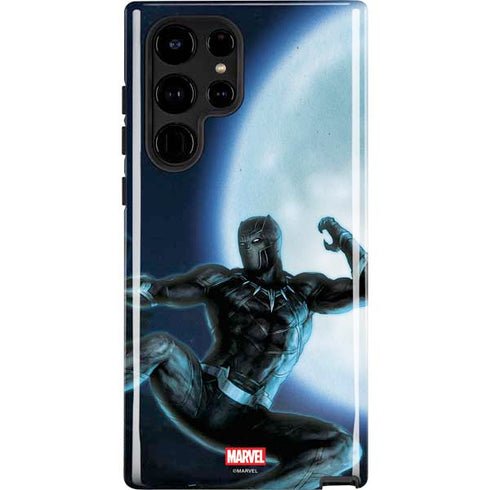 Marvel Black Panther Jumping Through Air Galaxy S25 Ultra Impact Case