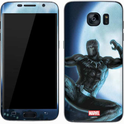 Marvel Black Panther Jumping Through Air Galaxy S7 Skin