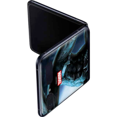 Marvel Black Panther Jumping Through Air Galaxy Z Flip Skin