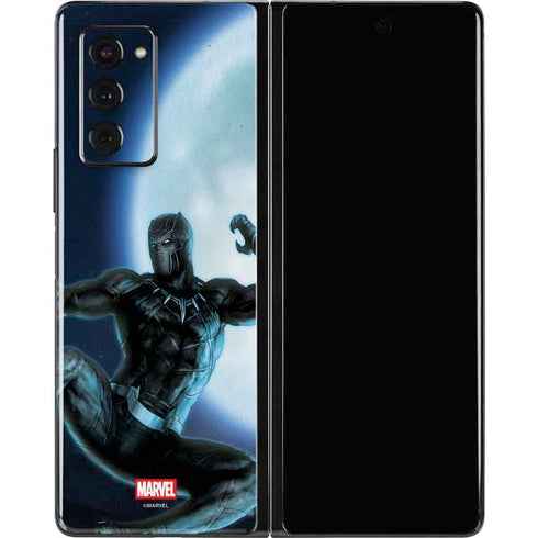Marvel Black Panther Jumping Through Air Galaxy Z Fold2 5G Skin