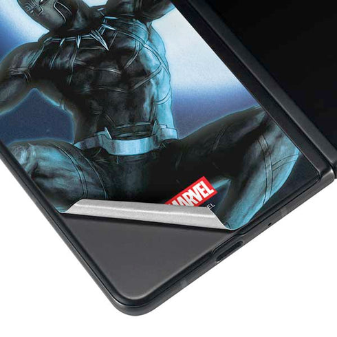 Marvel Black Panther Jumping Through Air Galaxy Z Fold3 5G Skin