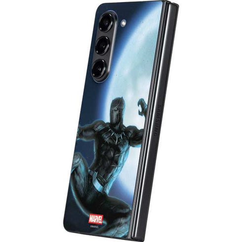Marvel Black Panther Jumping Through Air Galaxy Z Fold5 5G Skin