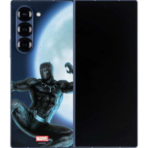 Marvel Black Panther Jumping Through Air Galaxy Z Fold6 Skin