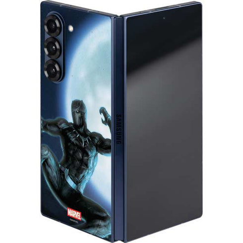 Marvel Black Panther Jumping Through Air Galaxy Z Fold6 Skin