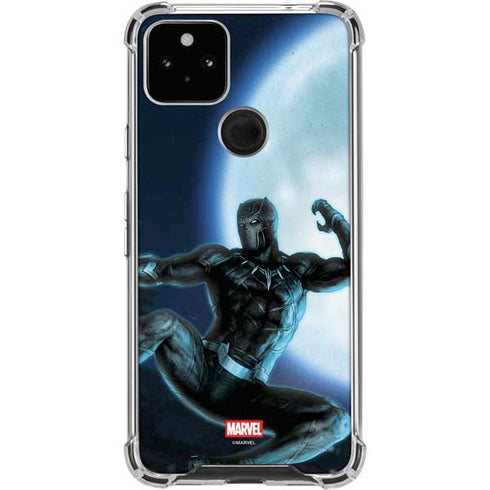 Marvel Black Panther Jumping Through Air Google Pixel 5a 5G Clear Case