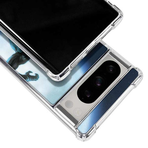 Marvel Black Panther Jumping Through Air Google Pixel 8 Pro Clear Case