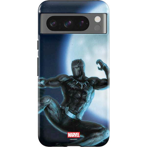 Marvel Black Panther Jumping Through Air Pixel Cases