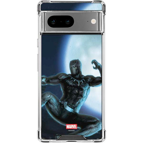 Marvel Black Panther Jumping Through Air Google Pixel 8a Clear Case