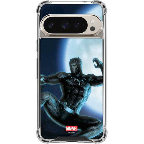 Marvel Black Panther Jumping Through Air Google Pixel 9 Pro XL Clear Case