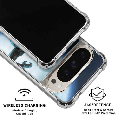Marvel Black Panther Jumping Through Air Google Pixel 9 Pro XL Clear Case