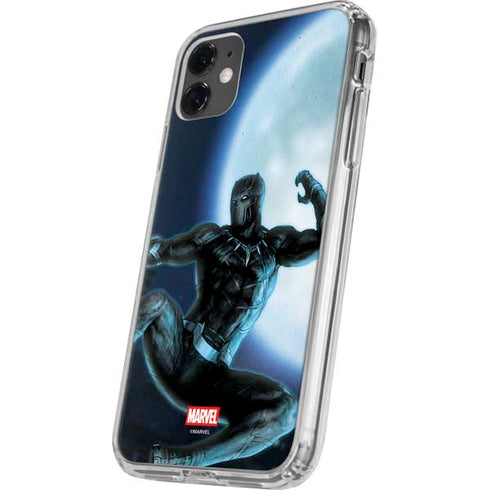 Marvel Black Panther Jumping Through Air iPhone 11 Clear Case