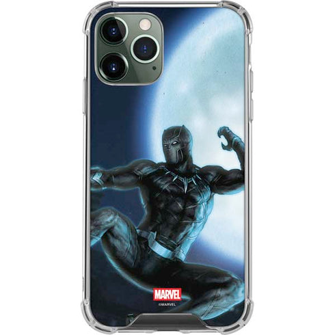 Marvel Black Panther Jumping Through Air iPhone 11 Pro Max Clear Case