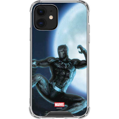 Marvel Black Panther Jumping Through Air iPhone 12 Clear Case