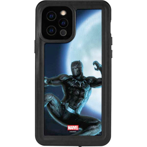 Marvel Black Panther Jumping Through Air iPhone 12 Pro Waterproof Case