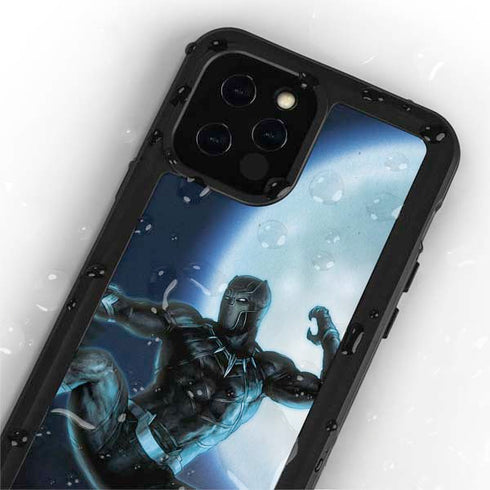 Marvel Black Panther Jumping Through Air iPhone 12 Pro Waterproof Case