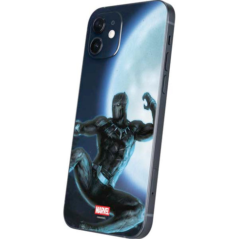 Marvel Black Panther Jumping Through Air iPhone 12 Skin