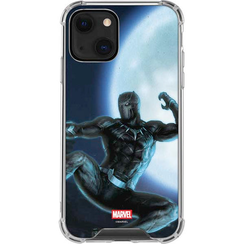 Marvel Black Panther Jumping Through Air iPhone 13 Mini Clear Case