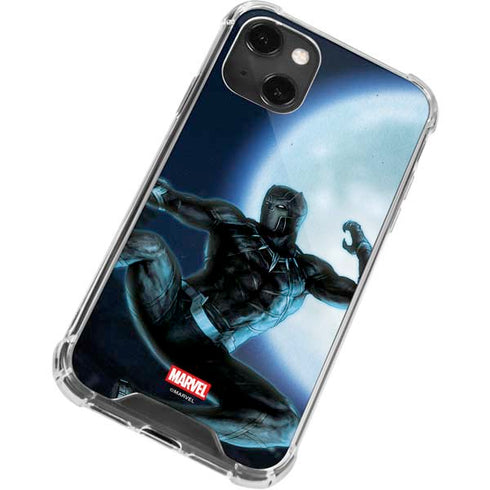 Marvel Black Panther Jumping Through Air iPhone 13 Mini Clear Case