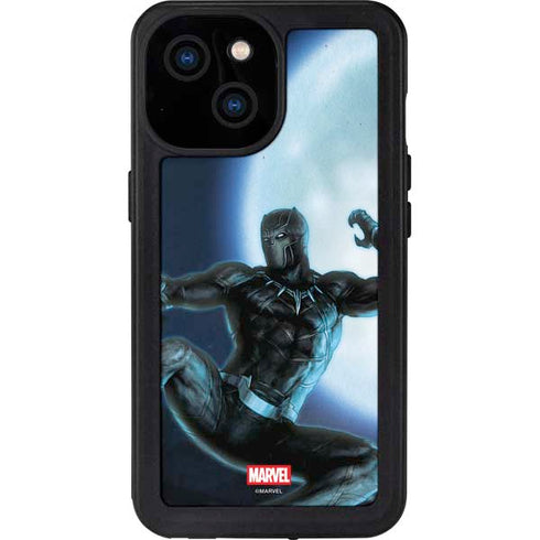Marvel Black Panther Jumping Through Air iPhone 13 Mini Waterproof Case