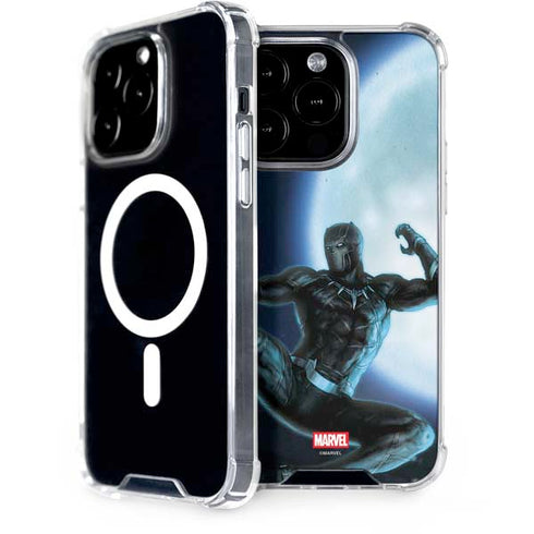 Marvel Black Panther Jumping Through Air iPhone 13 Pro MagSafe Case