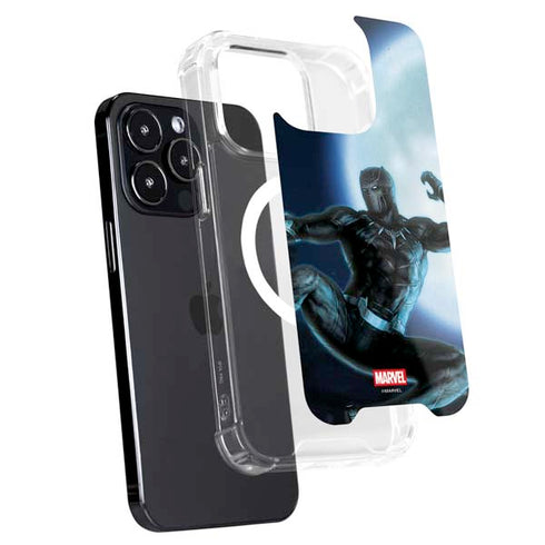 Marvel Black Panther Jumping Through Air iPhone 13 Pro Max MagSafe Case