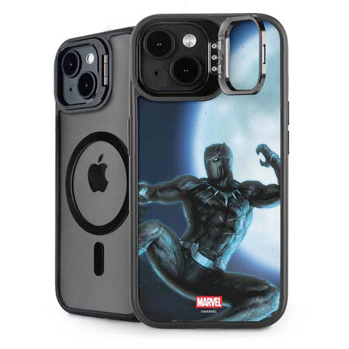Marvel Black Panther Jumping Through Air iPhone 14 Kickstand Case
